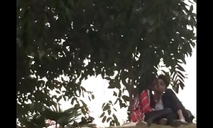 Indian teen tweak engulfing boob in parking-lot